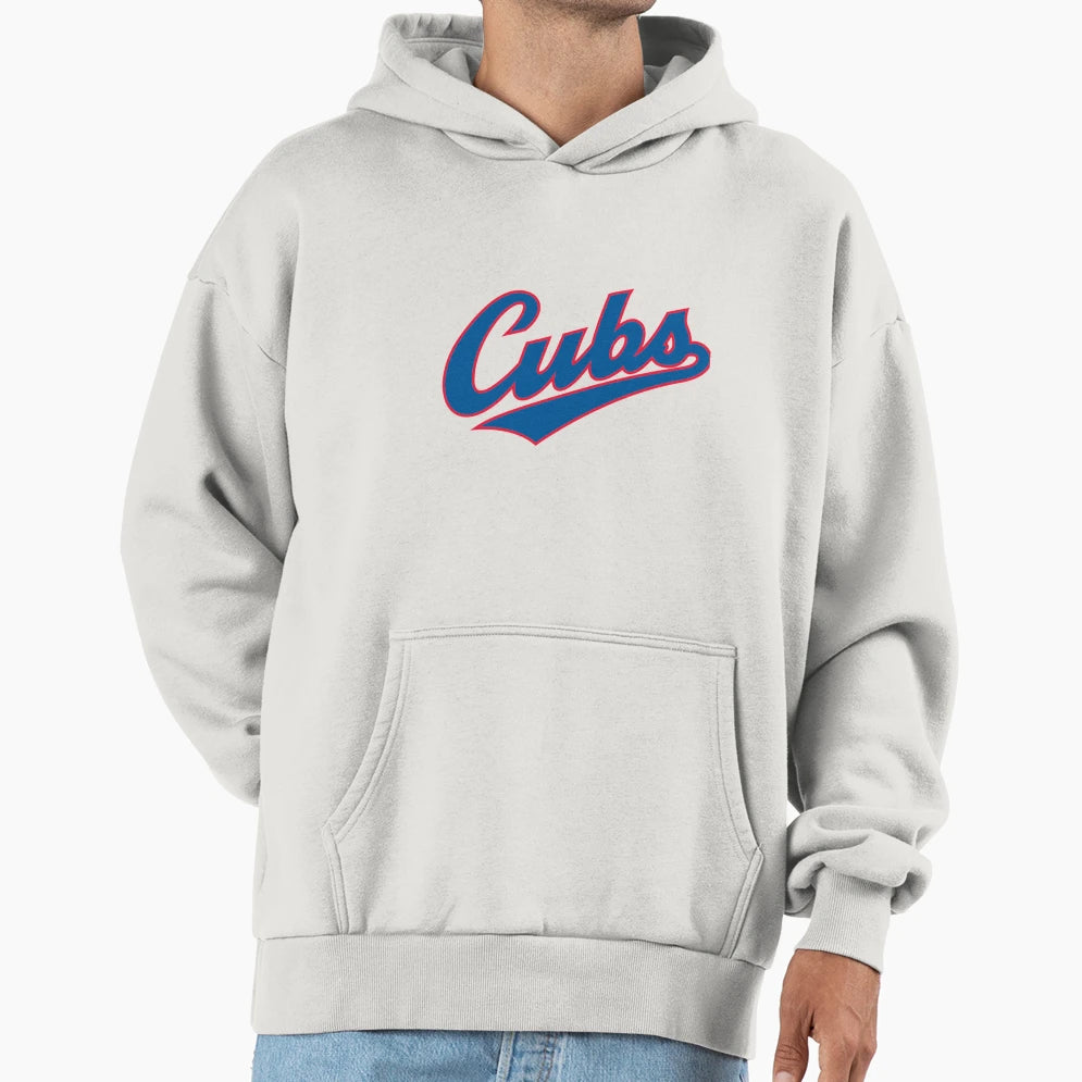 Best Seller Cubs Text Hoodie - Minimalist Print for Adults - T-Shirt, Sweatshirt, Hoodie
