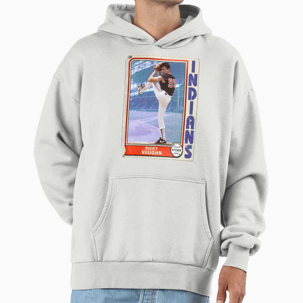 Ricky Wild Thing Vaughn Trading Card Hoodie - Aesthetic Graphic for Adults - T-Shirt, Sweatshirt, Hoodie