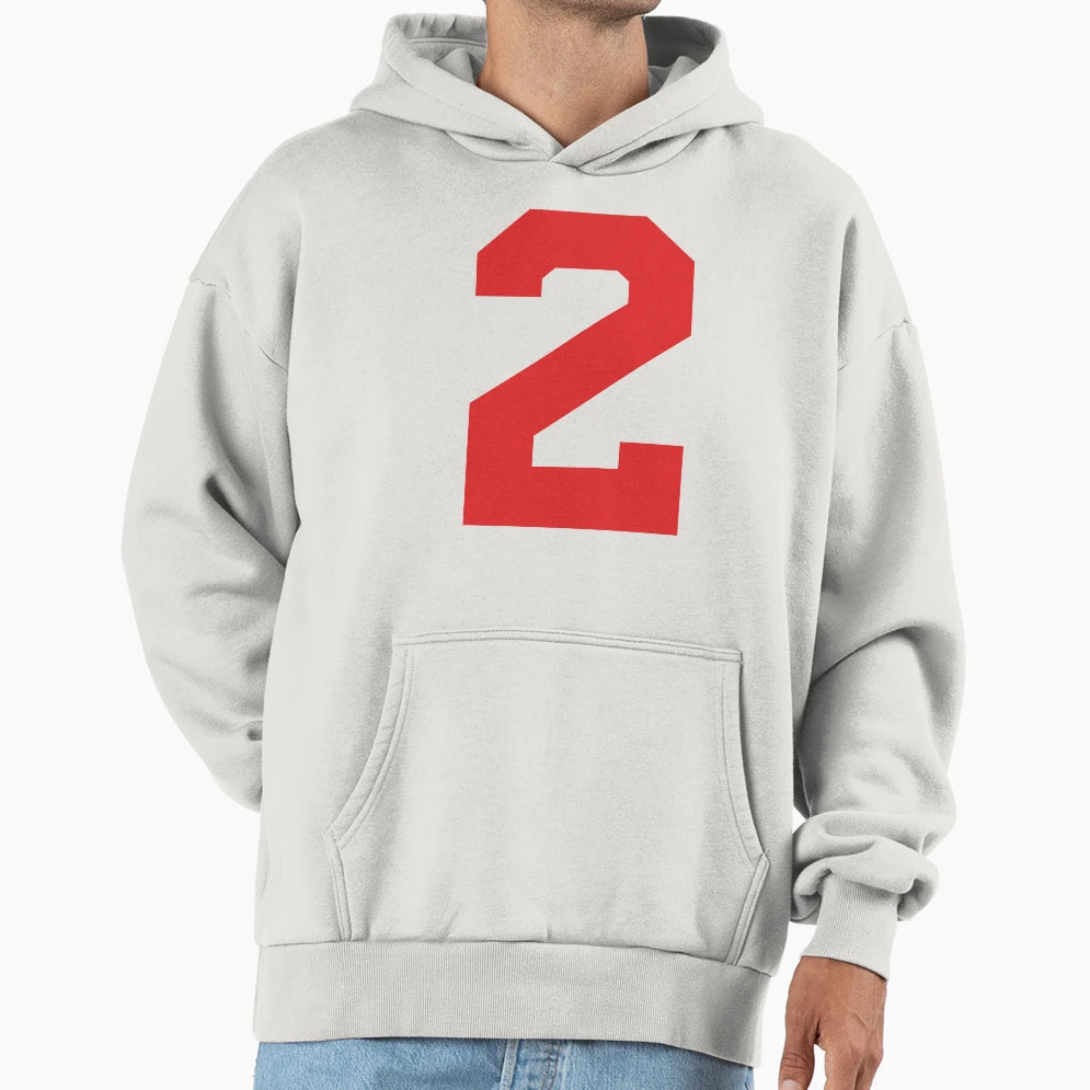 Number 2 Red Two Sports Number 2 Hoodie - Unique Graphic Unisex - T-Shirt, Sweatshirt, Hoodie