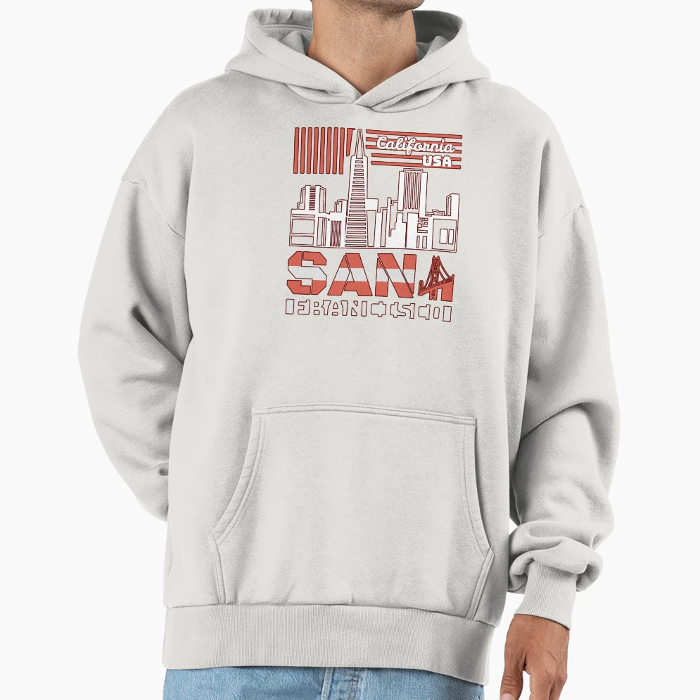 City San Francisco California Usa Hoodie - Fun Novelty Design Men Women - T-Shirt, Sweatshirt, Hoodie