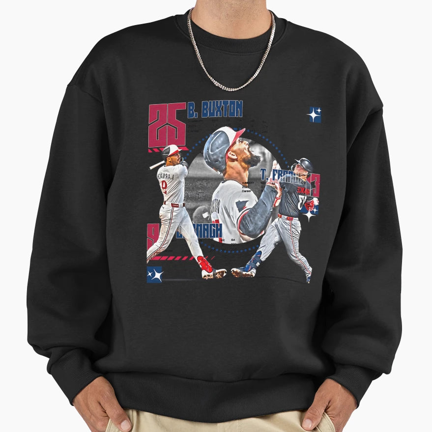 Byron Buxton Minnesota Baseball Sweatshirt - Fun Novelty Design Unisex - T-Shirt, Sweatshirt, Hoodie