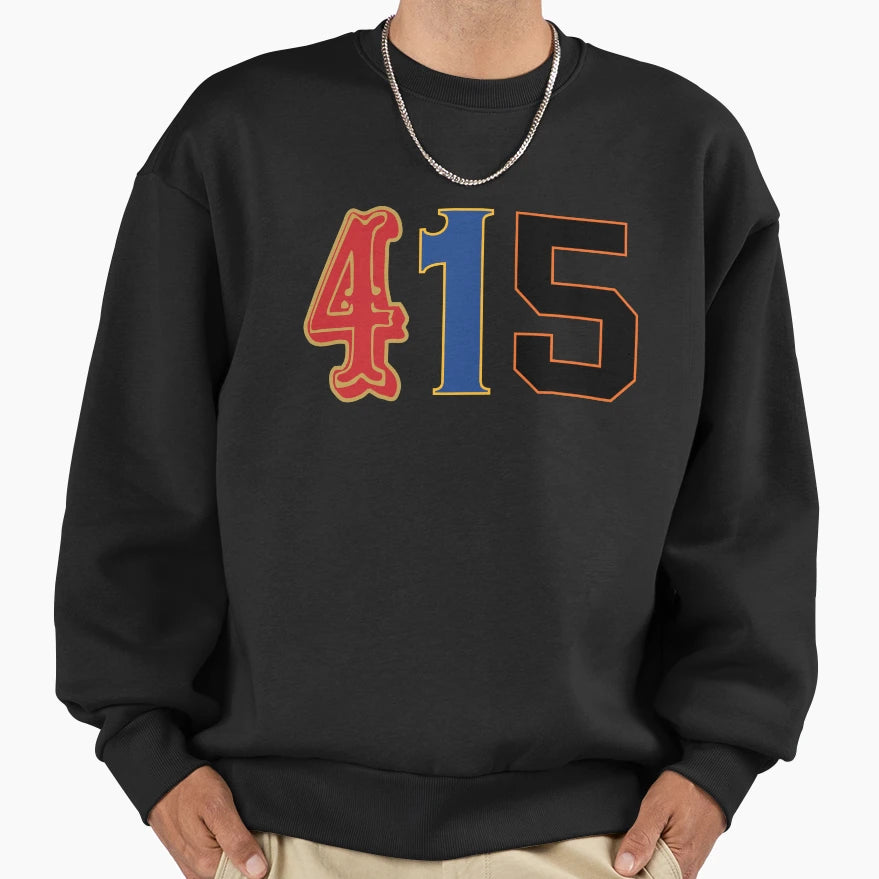 San Francisco 415 Sweatshirt - Unique Graphic for Adults - T-Shirt, Sweatshirt, Hoodie