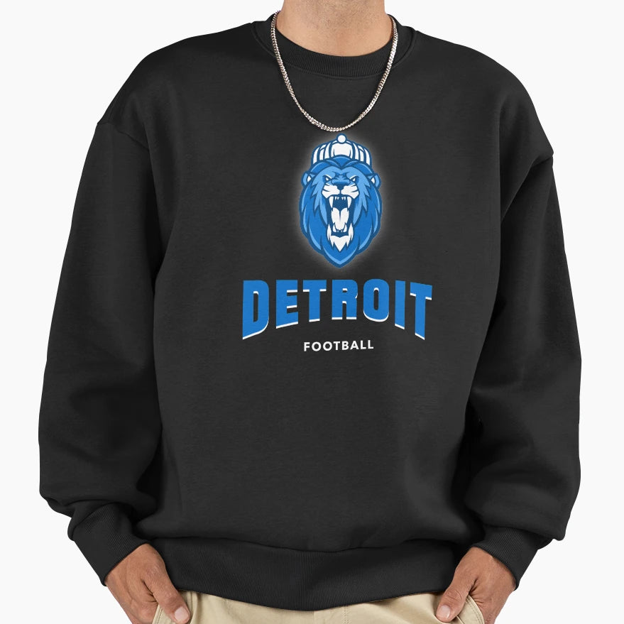 Detroit Lions Soccer Sweatshirt - Aesthetic Graphic Men Women - T-Shirt, Sweatshirt, Hoodie