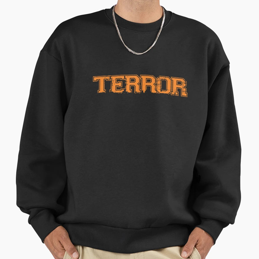 Terror Orange Hardcore Sweatshirt - Custom Art Print Unisex - T-Shirt, Sweatshirt, Hoodie
