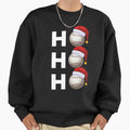 Baseball Ball Santa Hat Funny Sport Sweatshirt - Graphic Print Unisex - T-Shirt, Sweatshirt, Hoodie