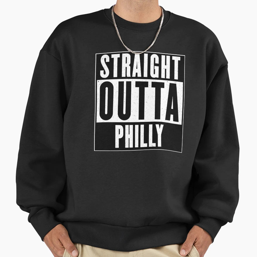 Straight Outta Philly Sweatshirt - Trendy Graphic for Adults - T-Shirt, Sweatshirt, Hoodie