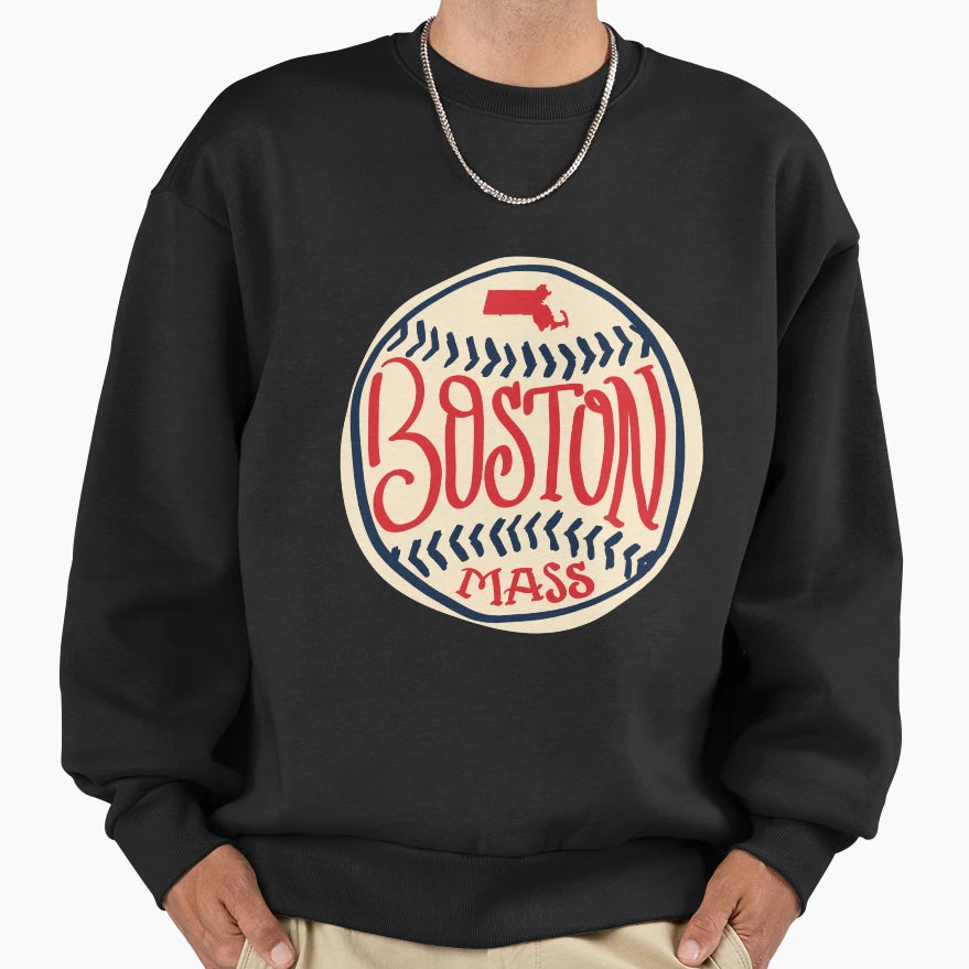 Boston Massachusetts Hand Sweatshirt - Aesthetic Graphic Men Women - T-Shirt, Sweatshirt, Hoodie