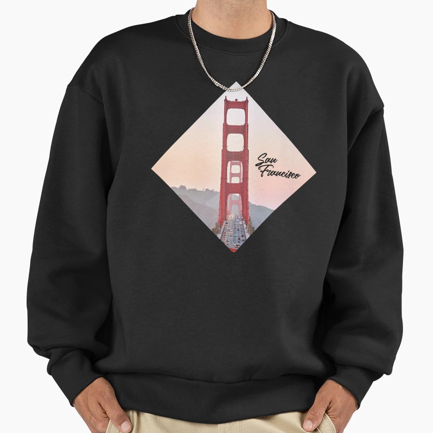 San Francisco California Golden Gate Sweatshirt - Novelty Apparel Unisex - T-Shirt, Sweatshirt, Hoodie