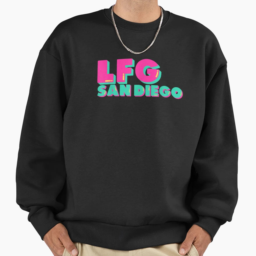 Lfgsd Baseball Fan San Diego Sweatshirt - Custom Art Print Men Women - T-Shirt, Sweatshirt, Hoodie