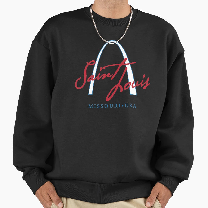 Saint Louis Gateway To West Sweatshirt - Minimalist Print for Adults - T-Shirt, Sweatshirt, Hoodie