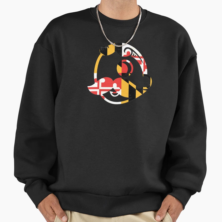 Natty Boh Maryland Flag Sweatshirt - Graphic Print Men Women - T-Shirt, Sweatshirt, Hoodie
