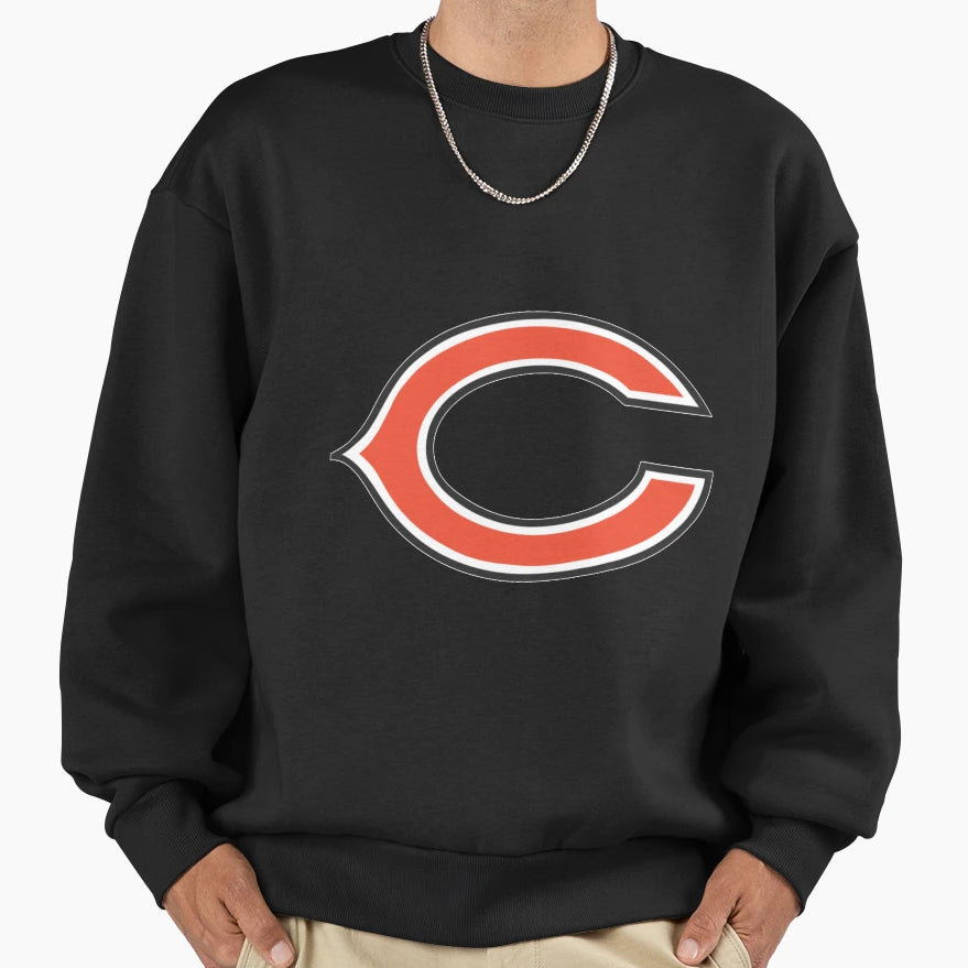 Chicago Bears Logo Sweatshirt - Fun Novelty Design Men Women - T-Shirt, Sweatshirt, Hoodie