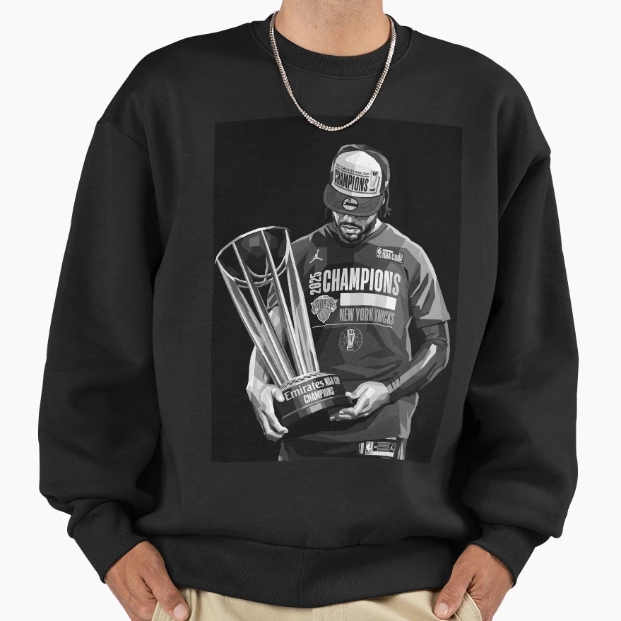 Jalen Brunson Grayscale Sweatshirt - Minimalist Print Men Women - T-Shirt, Sweatshirt, Hoodie