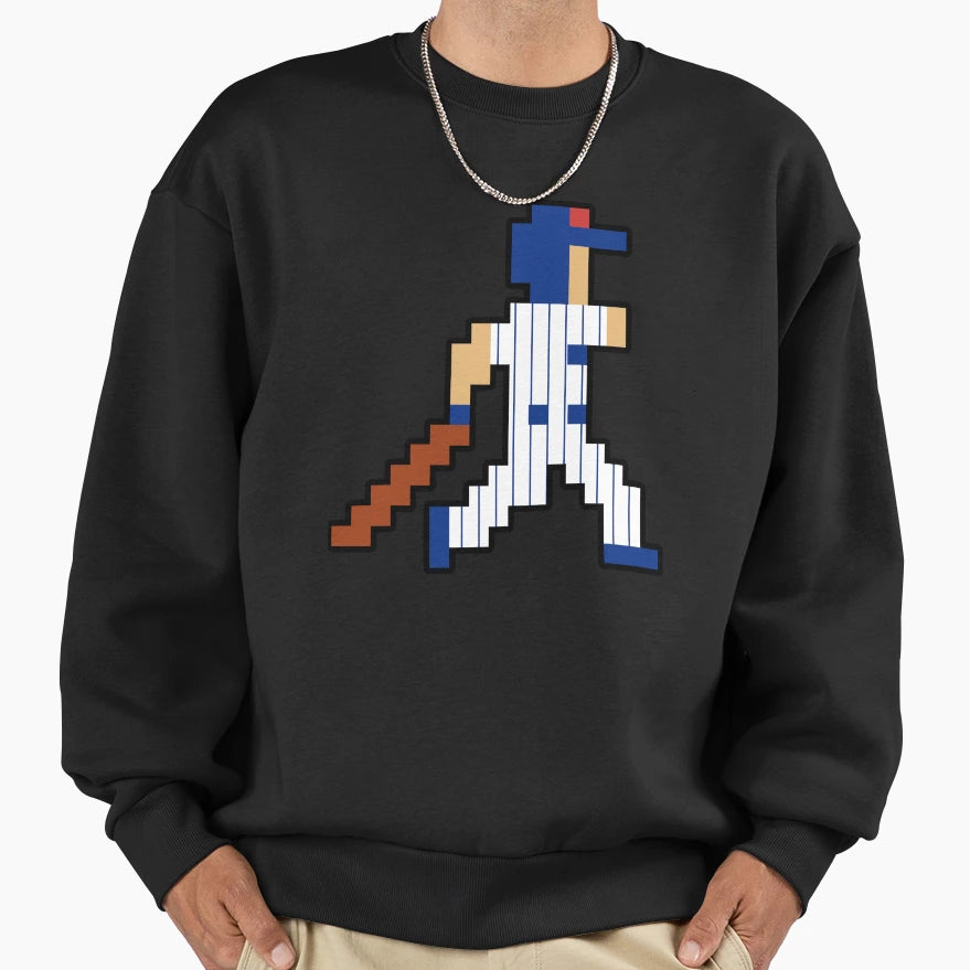 8 Bit Chicago Pixel Baseball Sweatshirt - Casual Everyday Wear for Adults - T-Shirt, Sweatshirt, Hoodie