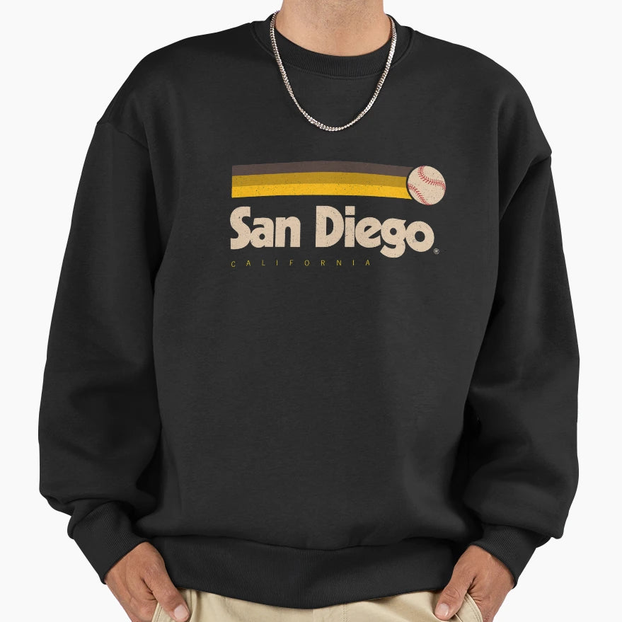 San Diego Baseball Softball City Sweatshirt - Aesthetic Graphic Unisex - T-Shirt, Sweatshirt, Hoodie