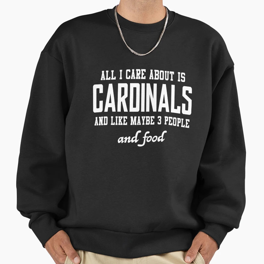 All I Care About Is Cardinals Sweatshirt - Fun Novelty Design Men Women - T-Shirt, Sweatshirt, Hoodie