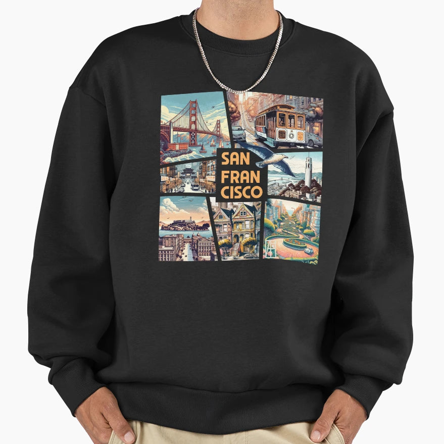 Usa City San Francisco Travel Sweatshirt - Casual Everyday Wear for Adults - T-Shirt, Sweatshirt, Hoodie