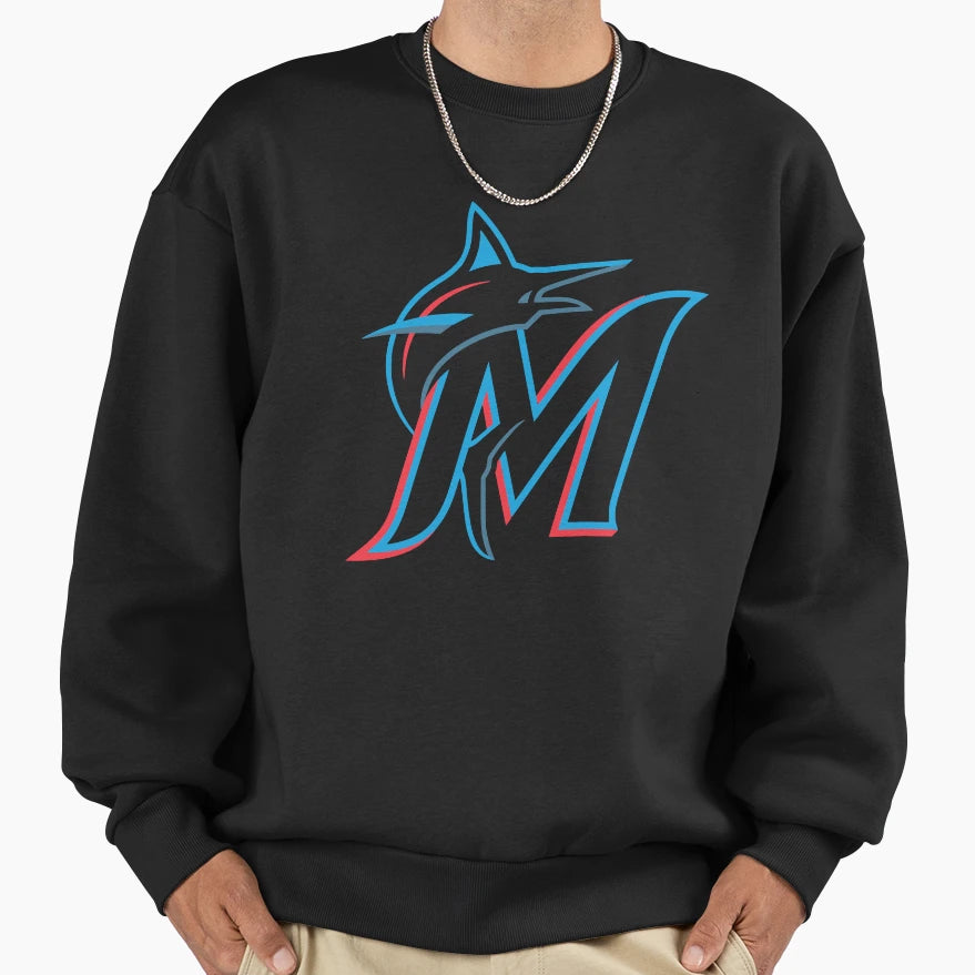 Best Seller Miami M R L I N S Logo Sweatshirt - Graphic Print Unisex - T-Shirt, Sweatshirt, Hoodie