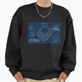 Wrigley Field Navy Blueprint Sweatshirt - Novelty Apparel Unisex - T-Shirt, Sweatshirt, Hoodie