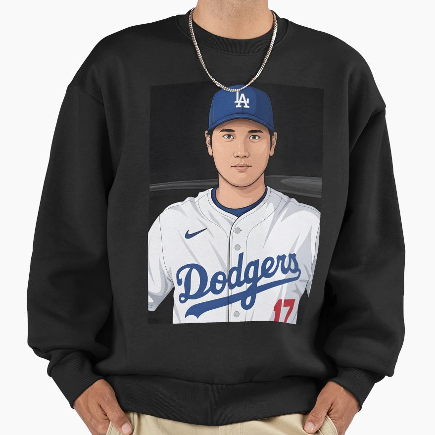 Shohei Ohtani Vector Illustration Sweatshirt - Unique Graphic Unisex - T-Shirt, Sweatshirt, Hoodie