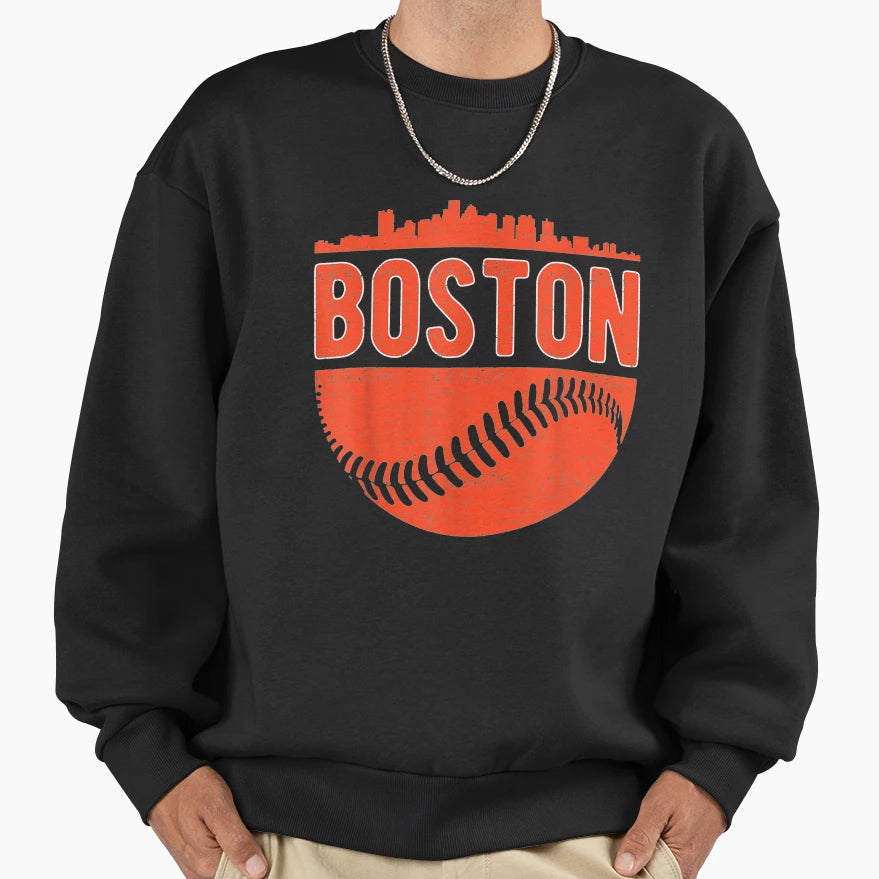 Boston Baseball Massachusetts Sweatshirt - Aesthetic Graphic for Adults - T-Shirt, Sweatshirt, Hoodie