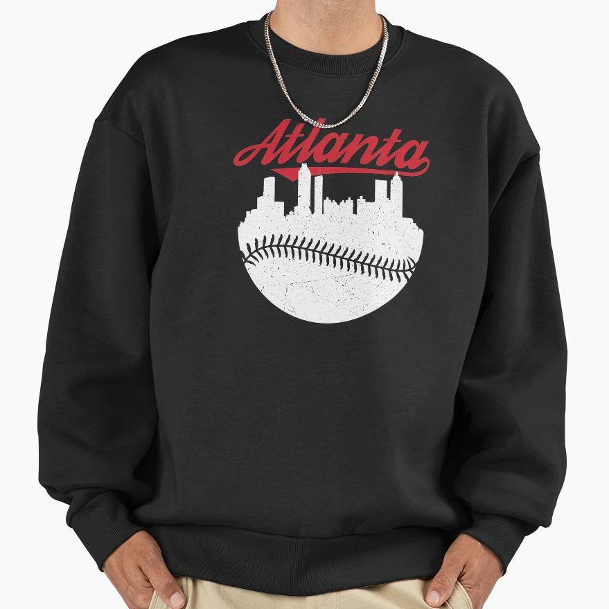 Atlanta Baseball Sweatshirt - Unique Graphic for Adults - T-Shirt, Sweatshirt, Hoodie