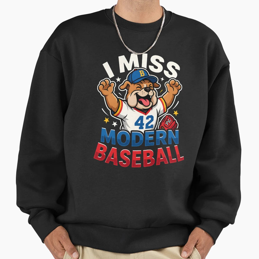 I Miss Modern Baseball Funny Dog Meme Sweatshirt - Graphic Print Unisex - T-Shirt, Sweatshirt, Hoodie