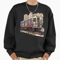 Nyc Train And City Sweatshirt - Aesthetic Graphic for Adults - T-Shirt, Sweatshirt, Hoodie
