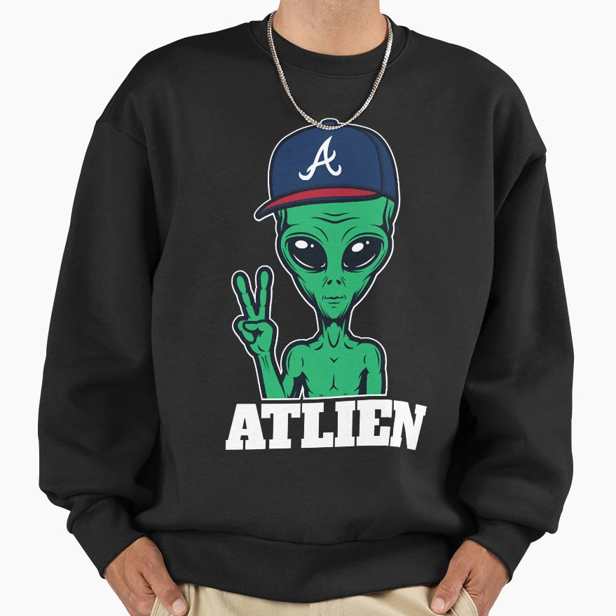 Atlanta Green Atlien Sweatshirt - Trendy Graphic for Adults - T-Shirt, Sweatshirt, Hoodie