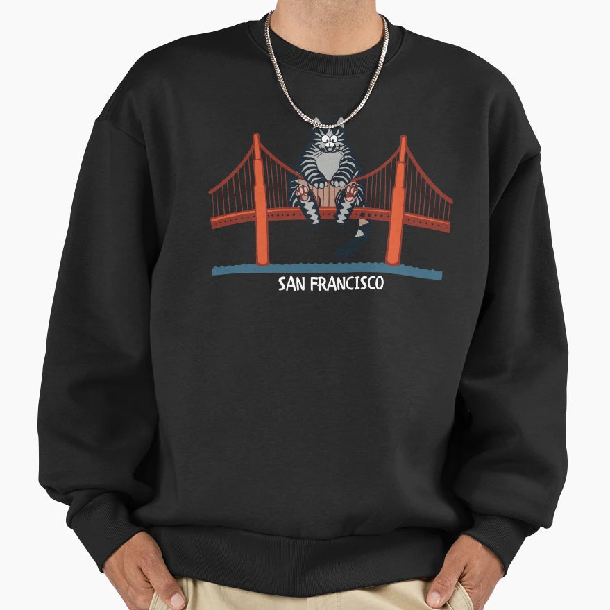 Project Hail Mary Cat San Francisco Sweatshirt - Streetwear Style Men Women - T-Shirt, Sweatshirt, Hoodie