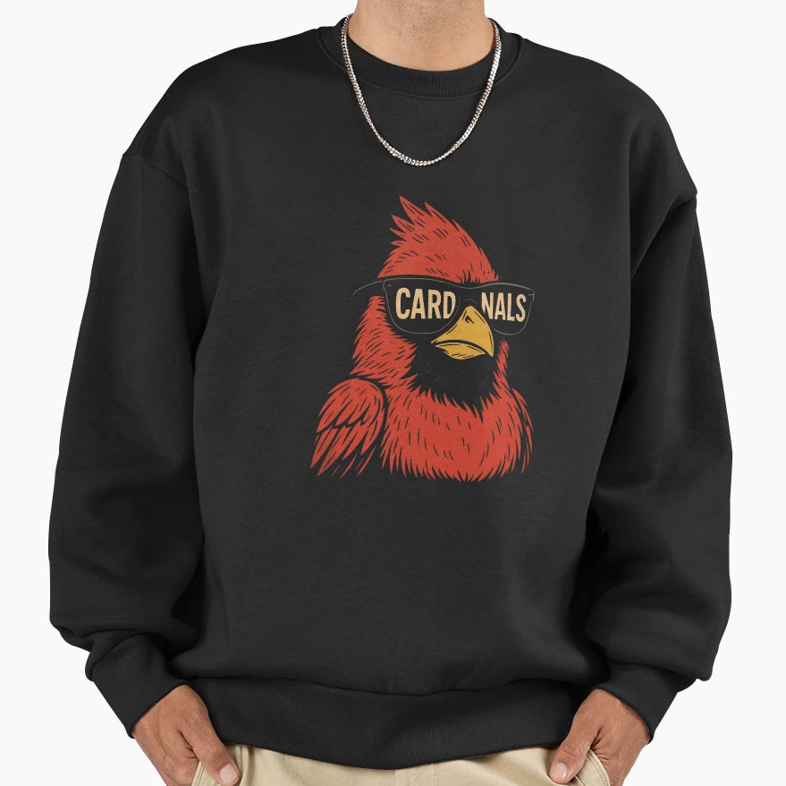 Cardinal Bird Fan Art Gamedays Gift Sweatshirt - Custom Art Print Unisex - T-Shirt, Sweatshirt, Hoodie
