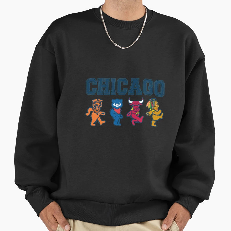 Chicago Sports T Shirtgrateful Chicago T-Shirt - Trendy Graphic for Adults - T-Shirt, Sweatshirt, Hoodie