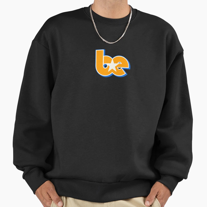 Be Star Contrast Initials Outline Sweatshirt - Minimalist Print Unisex - T-Shirt, Sweatshirt, Hoodie