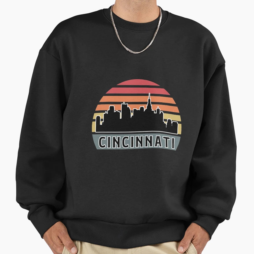 Cincinnati Skyline Sweatshirt - Trendy Graphic Unisex - T-Shirt, Sweatshirt, Hoodie