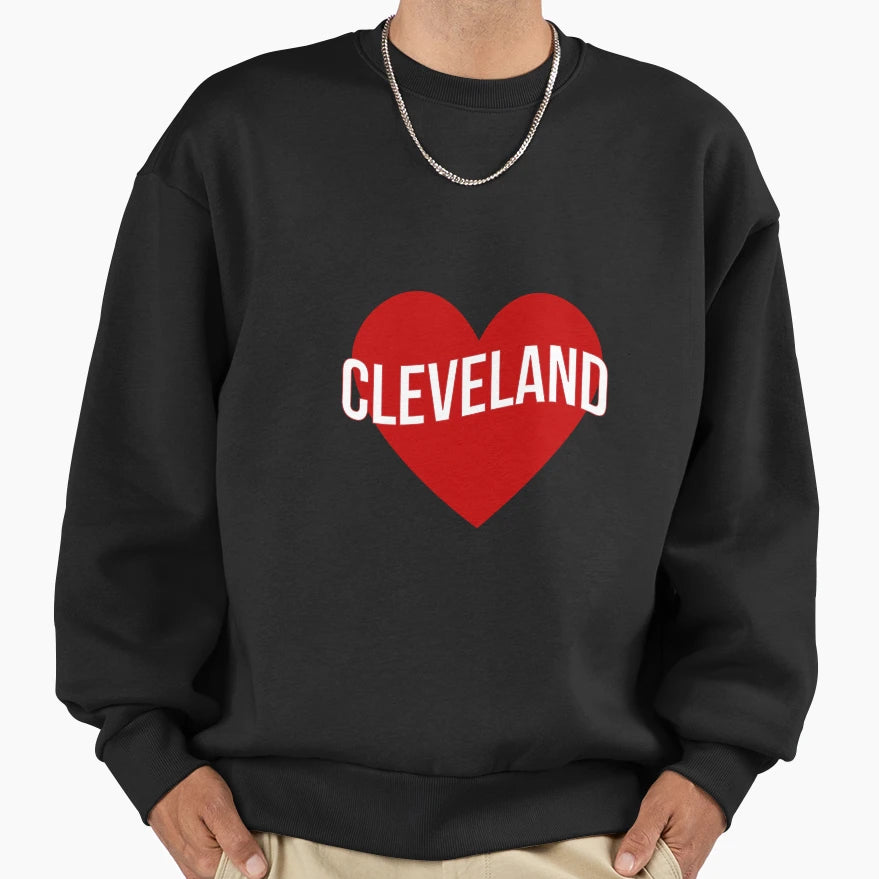 Cleveland Heart Sweatshirt - Trendy Graphic Men Women - T-Shirt, Sweatshirt, Hoodie