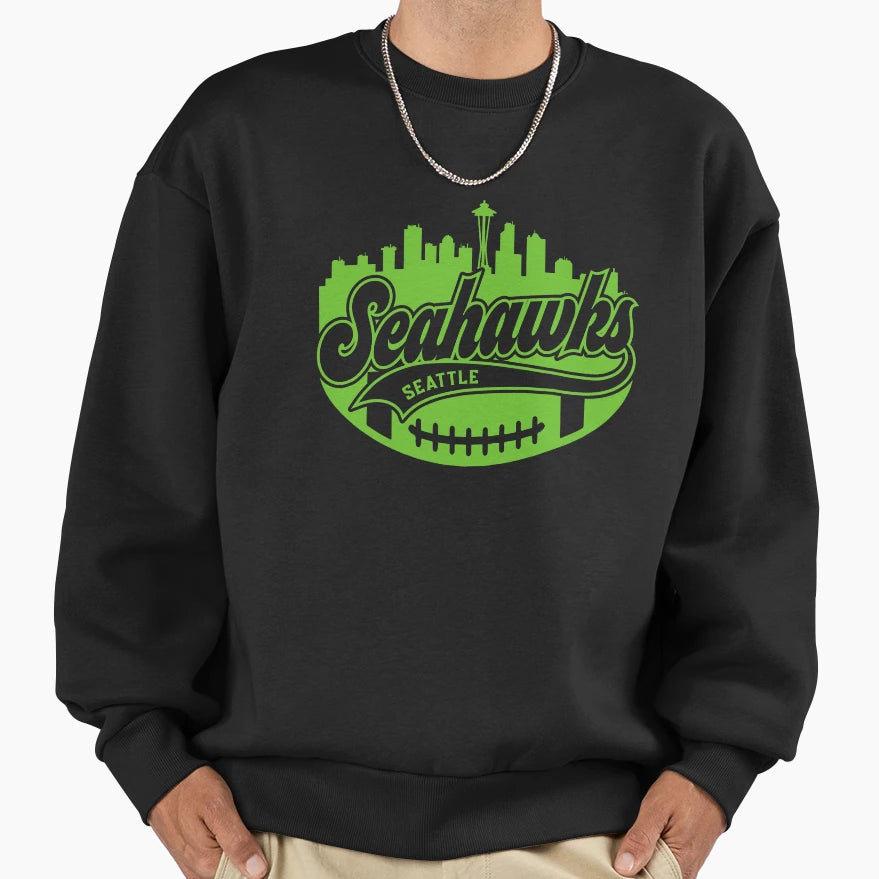 Seahawks Seahawks Football Sweatshirt - Aesthetic Graphic Men Women - T-Shirt, Sweatshirt, Hoodie