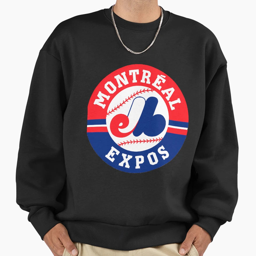 Mlb Logo Montreal Expos Sweatshirt - Minimalist Print for Adults - T-Shirt, Sweatshirt, Hoodie