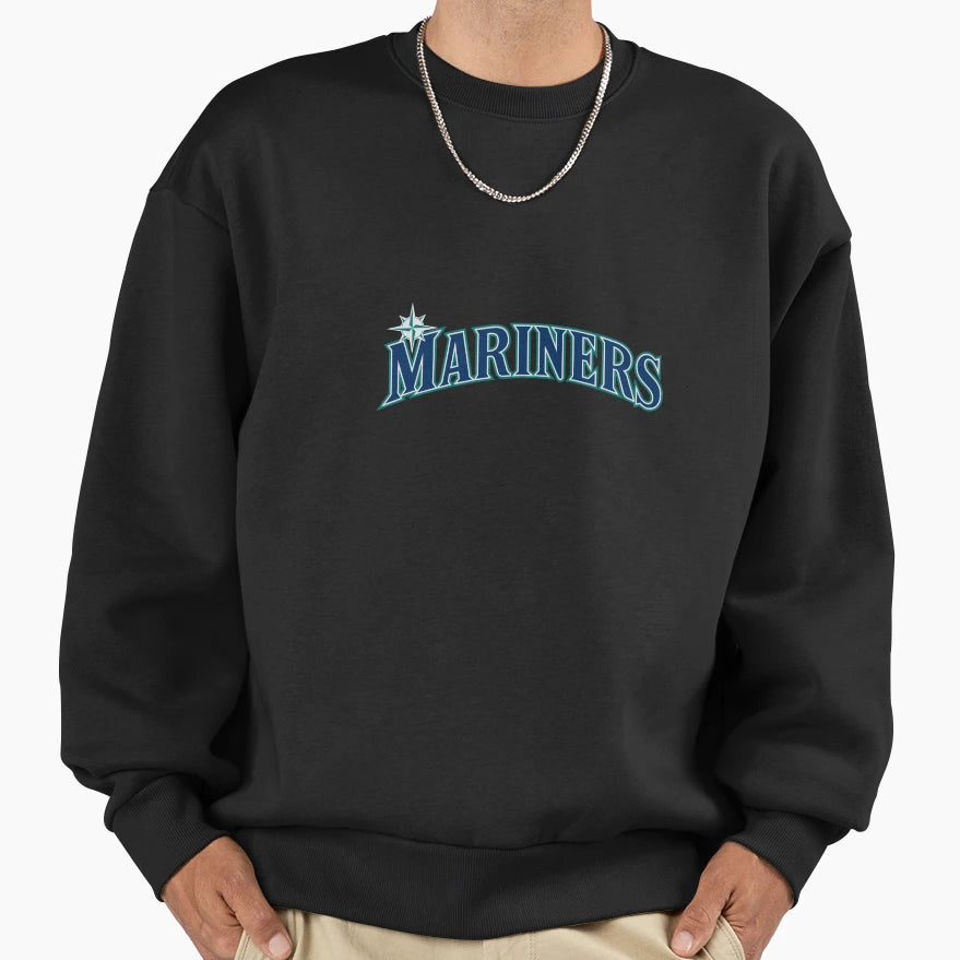Seattle Compass Script Baseball Sweatshirt - Custom Art Print Men Women - T-Shirt, Sweatshirt, Hoodie