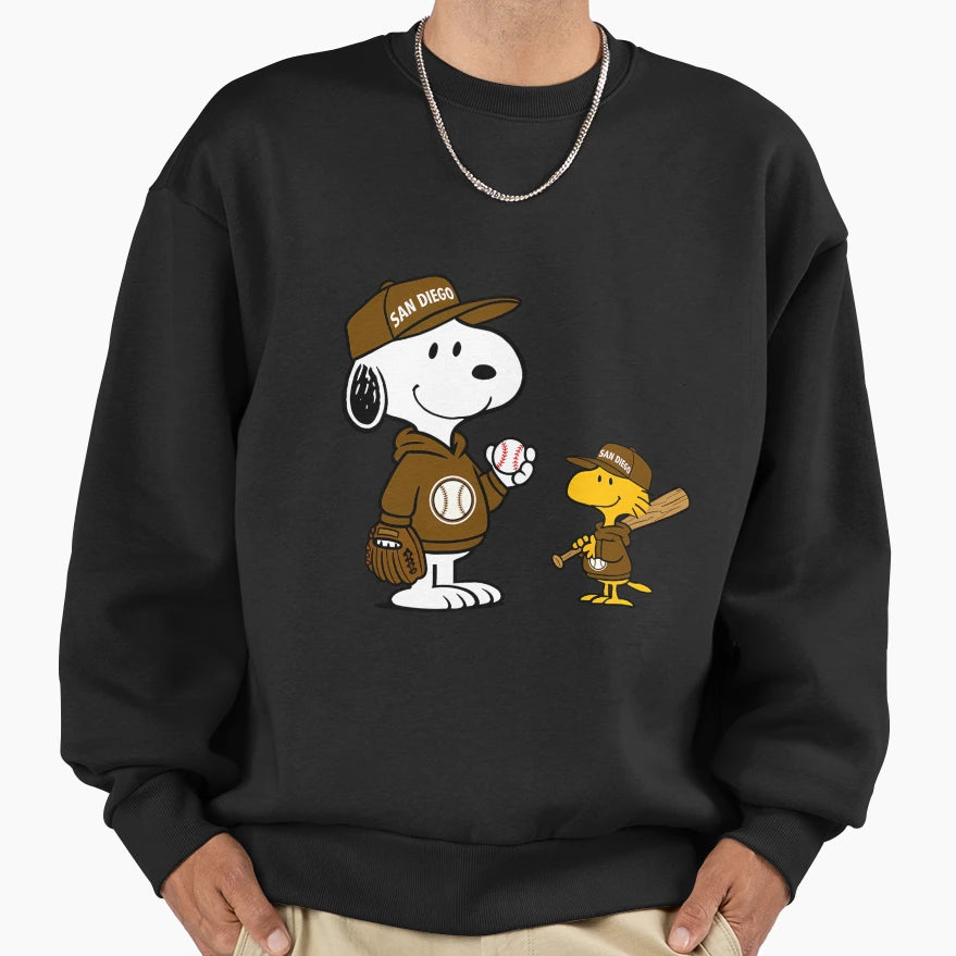 Snoopy Baseball Sweatshirt - Aesthetic Graphic for Adults - T-Shirt, Sweatshirt, Hoodie