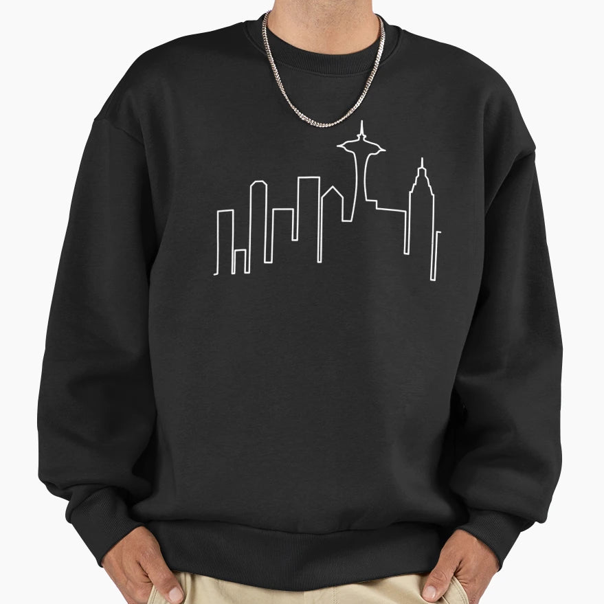 Seattle Skyline Sweatshirt - Casual Everyday Wear Men Women - T-Shirt, Sweatshirt, Hoodie