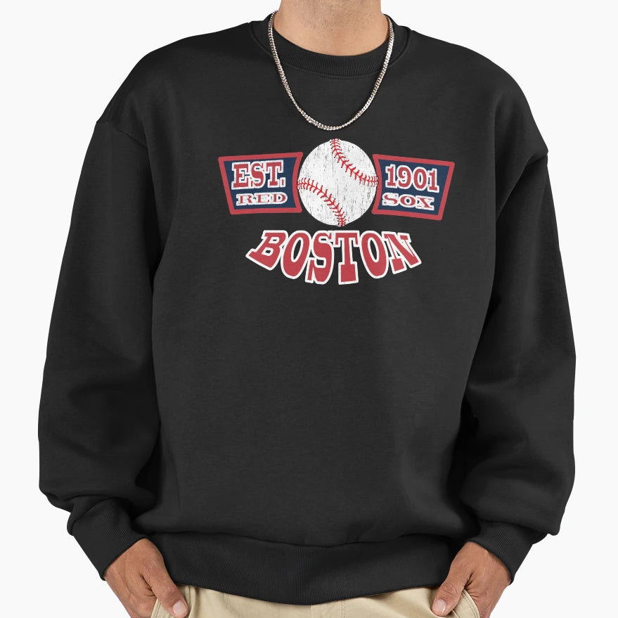 Boston Baseball Sweatshirt - Unique Graphic Men Women - T-Shirt, Sweatshirt, Hoodie