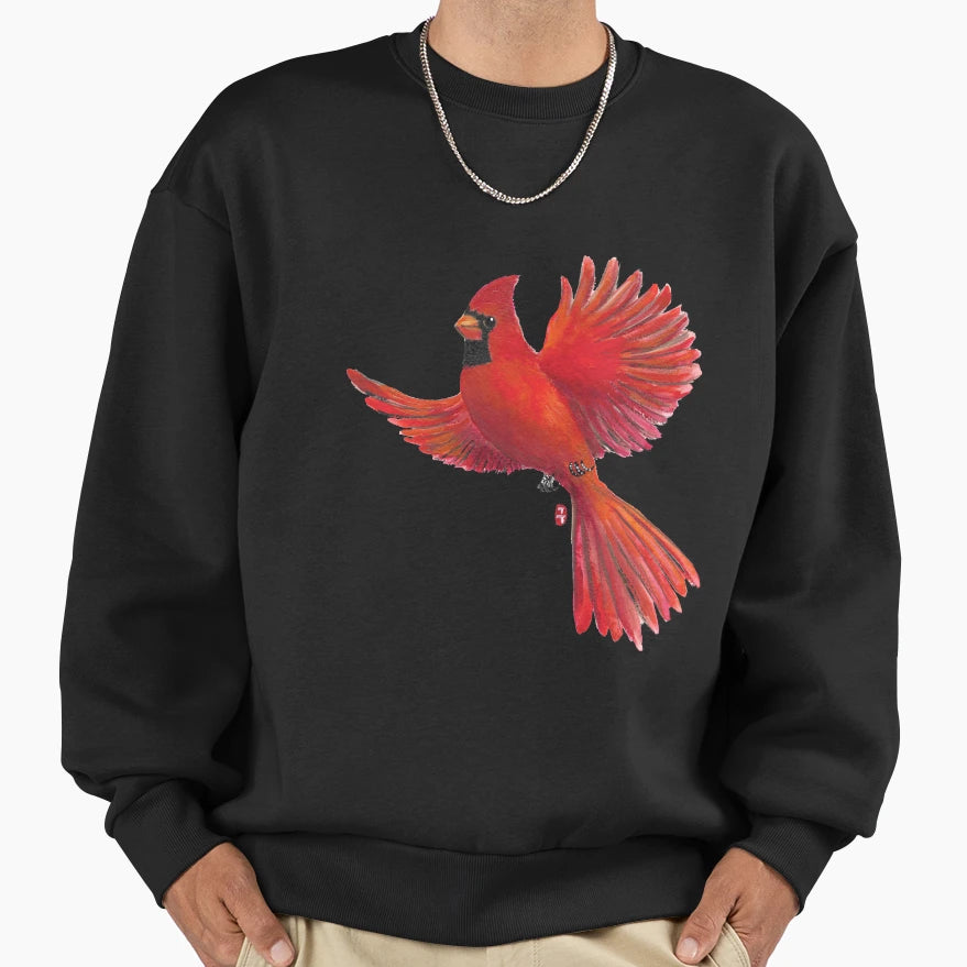 Cardinal Bird Sweatshirt - Graphic Print for Adults - T-Shirt, Sweatshirt, Hoodie