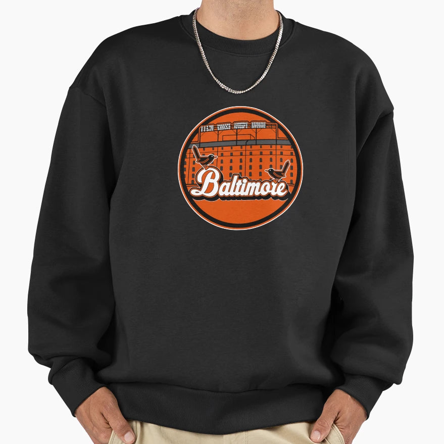 Baltimore Warehouse And Birds Sweatshirt - Novelty Apparel Men Women - T-Shirt, Sweatshirt, Hoodie