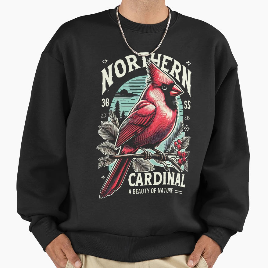 Northern Cardinal 2B Sweatshirt - Fun Novelty Design Unisex - T-Shirt, Sweatshirt, Hoodie