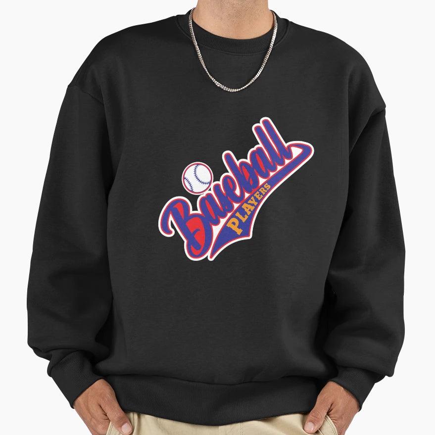 Baseball Players Sweatshirt - Minimalist Print Men Women - T-Shirt, Sweatshirt, Hoodie