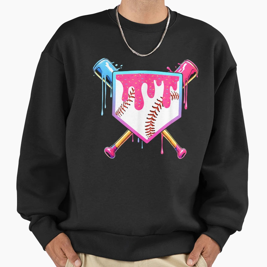 Baseball Drip Sprinkles Baseball Sweatshirt - Aesthetic Graphic Unisex - T-Shirt, Sweatshirt, Hoodie