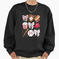 Baseball Bows Game Day Collage Sweatshirt - Aesthetic Graphic for Adults - T-Shirt, Sweatshirt, Hoodie