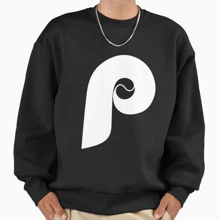 White P Initial Font Sweatshirt - Aesthetic Graphic for Adults - T-Shirt, Sweatshirt, Hoodie