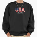 Atlanta Usa Flag Sweatshirt - Streetwear Style Men Women - T-Shirt, Sweatshirt, Hoodie