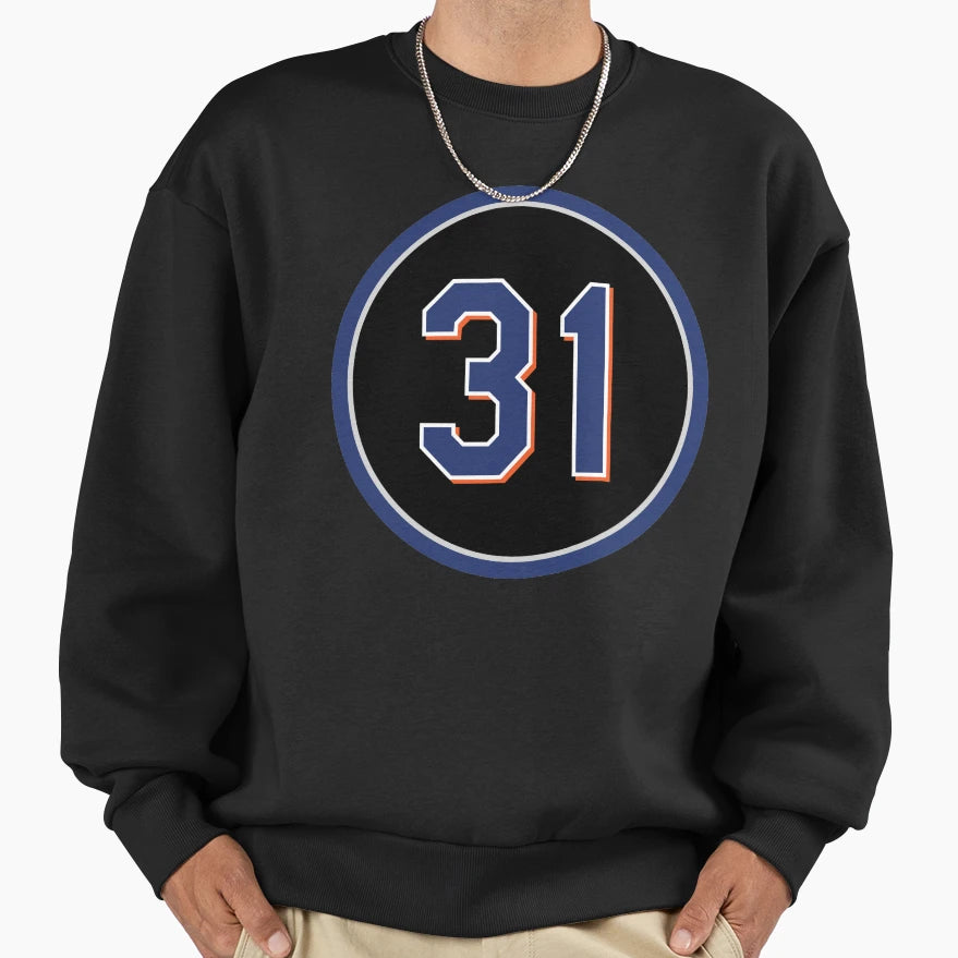 Mike Piazza 31 Jersey Number Sweatshirt - Graphic Print Men Women - T-Shirt, Sweatshirt, Hoodie
